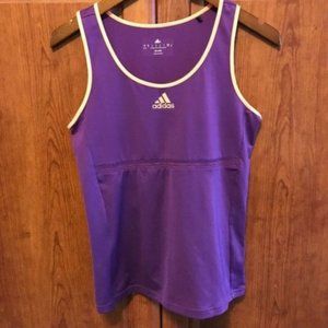 Adidas | Climalite Purple with Orange Trim Sleeveless Workout Tank-Top | Sz S